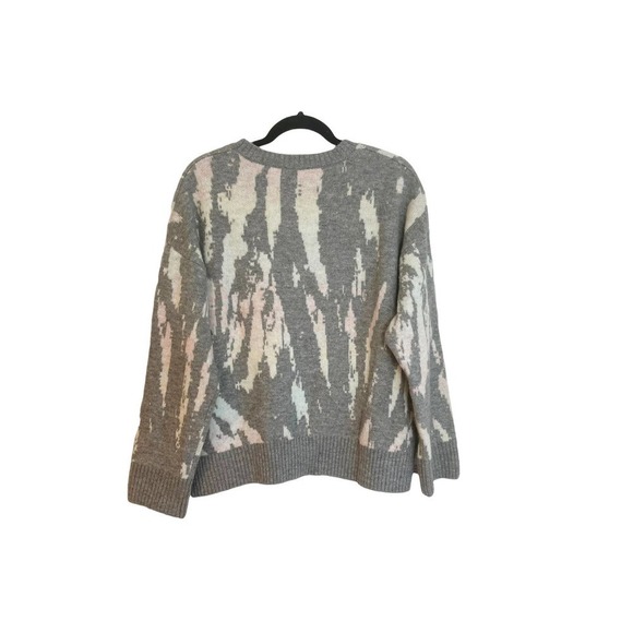 Rails Tie Dye Crewneck  Sweater Long Sleeves Gray/White Women's Size L - Picture 5 of 12